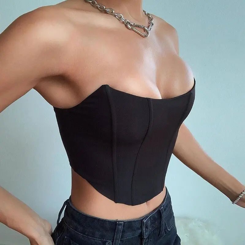 Top corset sin mangas