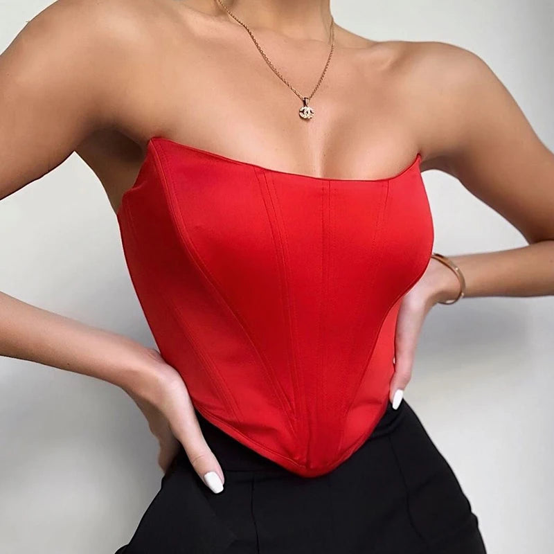 Top corset sin mangas