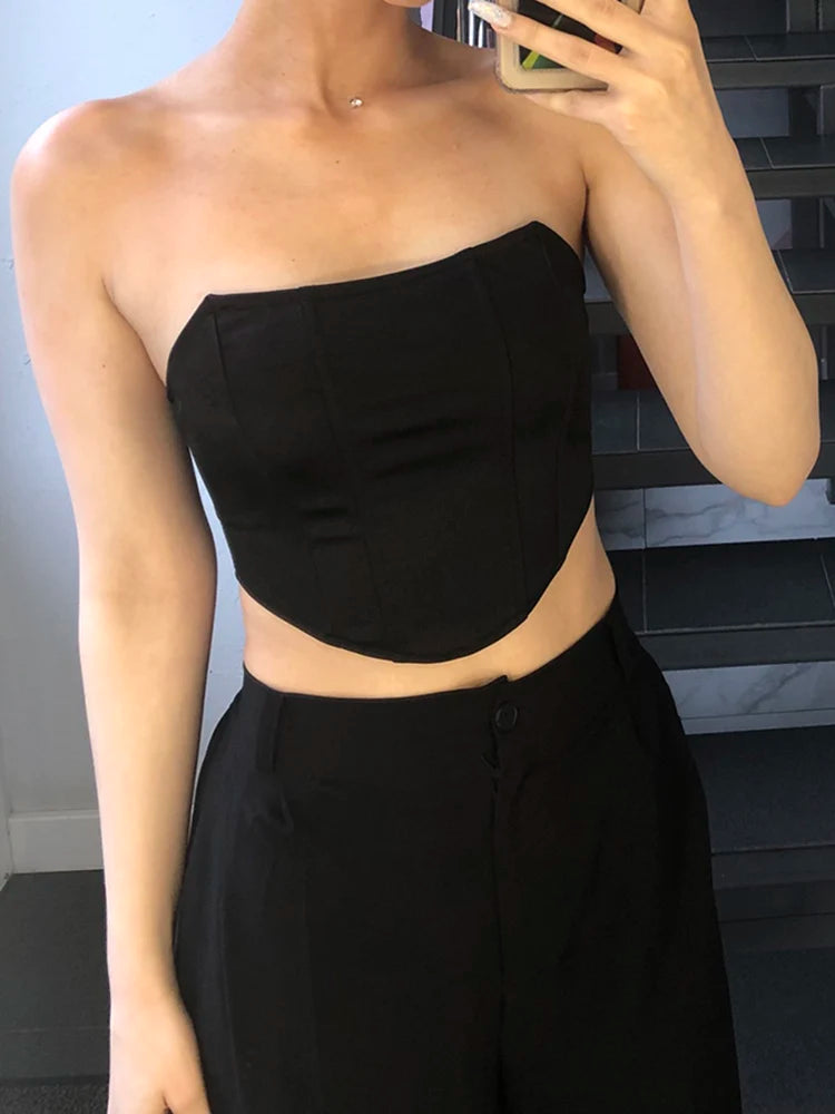 Top corset sin mangas