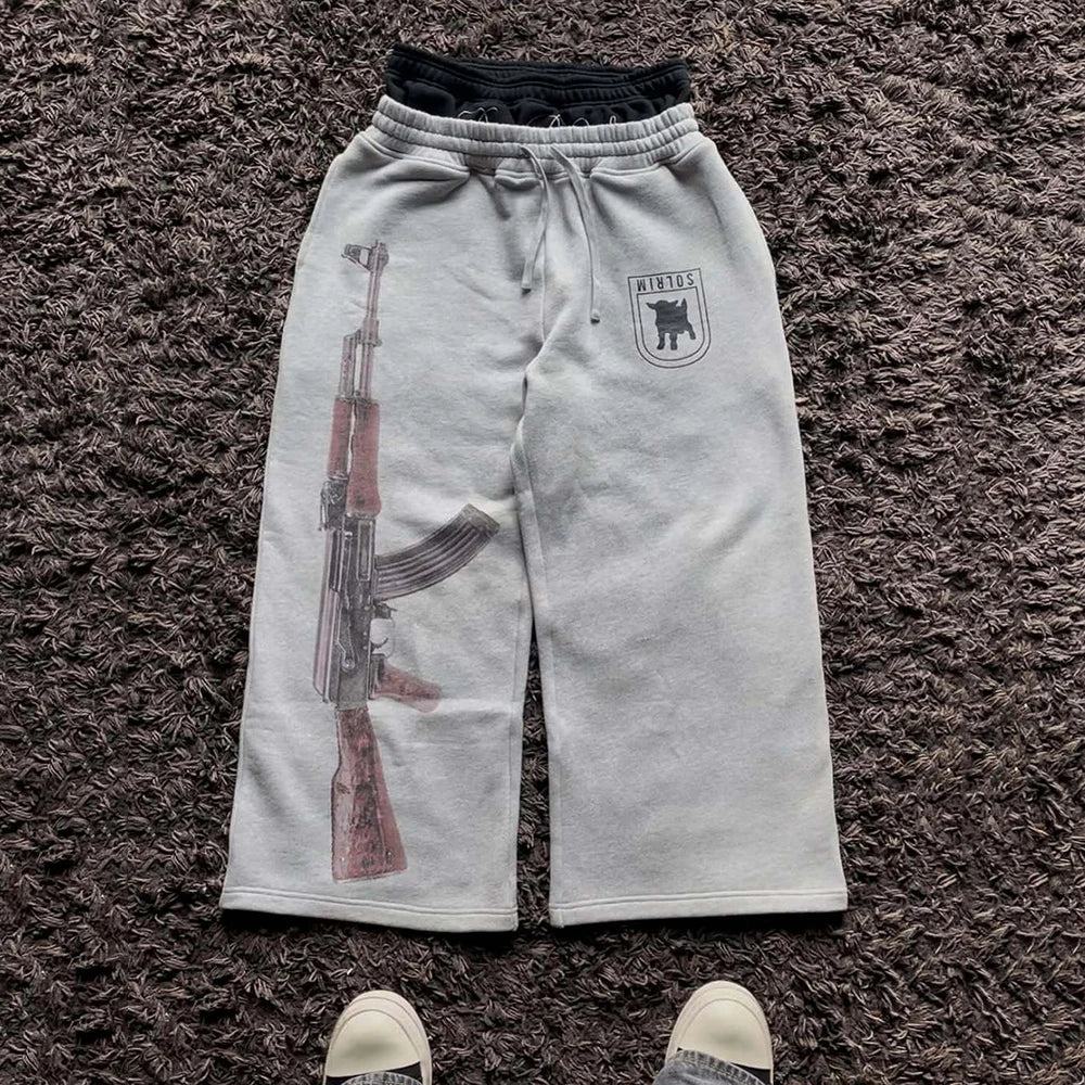 Pantalón chándal anchos con doble cintura