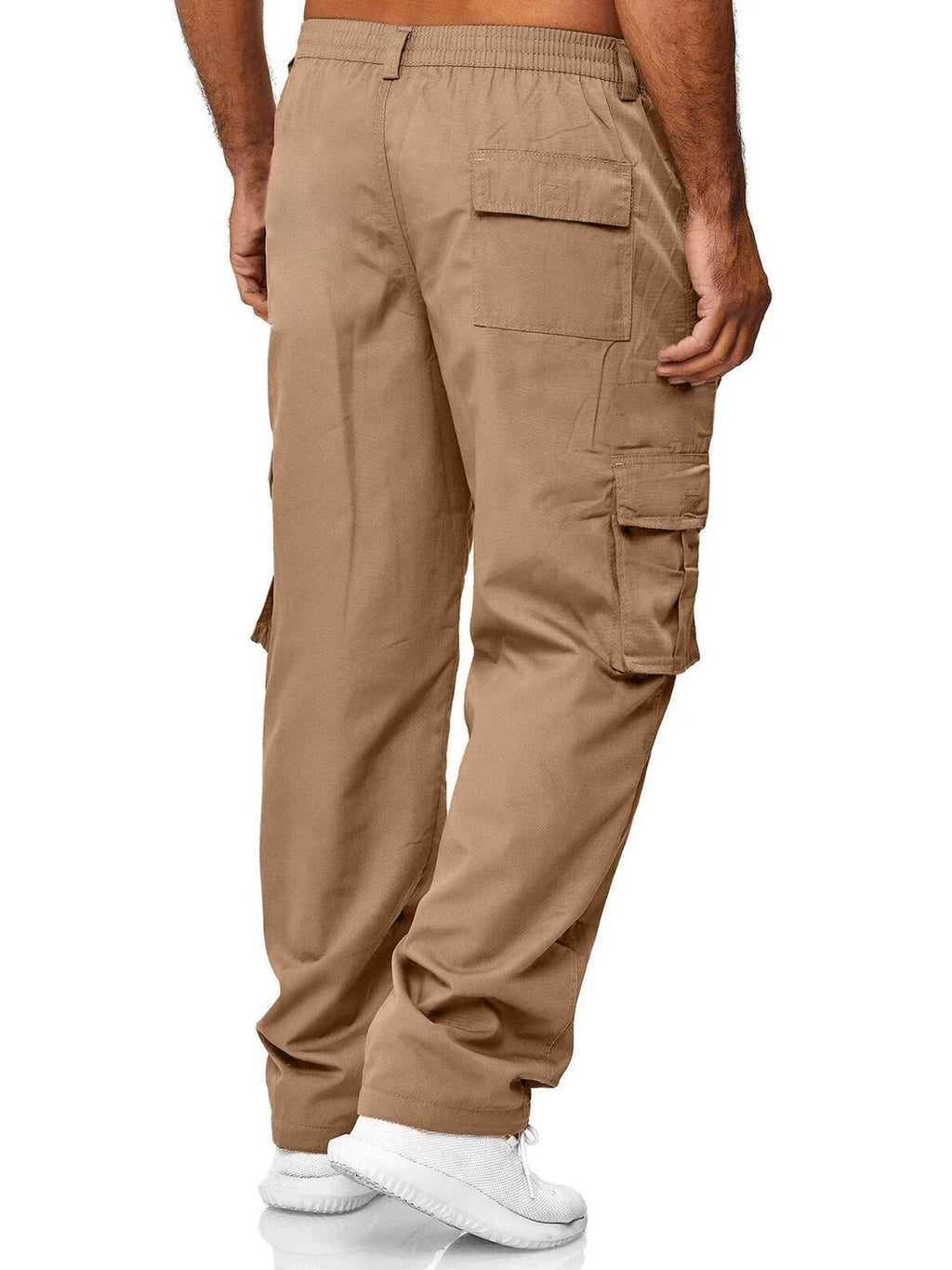 Men's Cargo Pants Sweatpants Outdoor Loose Straight Long Trousers Summer Casual Multi-Pocket Durable Workwear Male Trousers