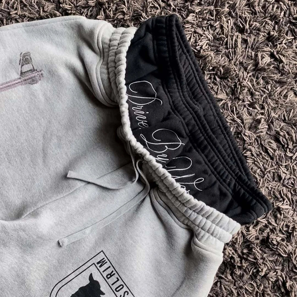 Pantalón chándal anchos con doble cintura